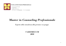 Master in Counseling Professionale