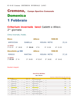 01.02.2015 Cremona - Associazione Sportiva Atletica Gessate