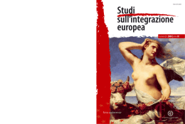 Numero 2 (maggio - agosto) - Studi sull`integrazione europea