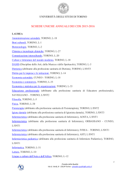 Schede uniche annuali 2015-2016 - Università degli Studi di Torino