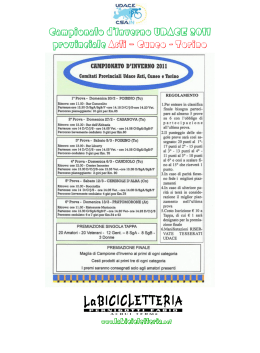 Campionato d`Inverno UDACE 2011 provinciale Asti &ndash; Cuneo