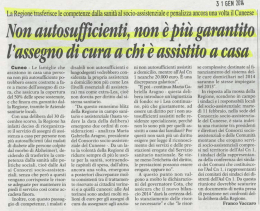 LaGuida31gen2014 Non autosufficienti, non &egrave; pi&ugrave;