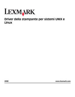 Driver della stampante per sistemi UNIX e Linux