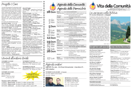 VitadellaComunit&agrave; - Comunit&agrave; Pastorale S.Caterina