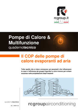 Il COP delle pompe di calore evaporanti ad aria