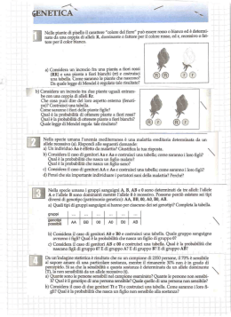 GENETICA . \ - istituto comprensivo di calcinaia