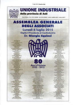 3 luglio 2015 - Unione Industriale della Provincia di Asti