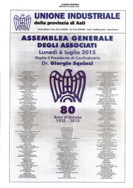 30 giugno 2015 - Unione Industriale della Provincia di Asti