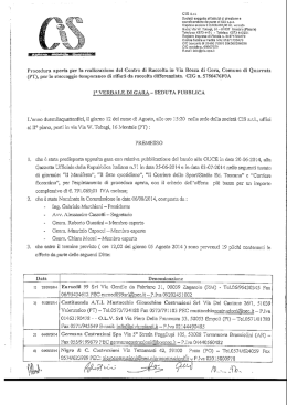 Verbale di gara n. 1