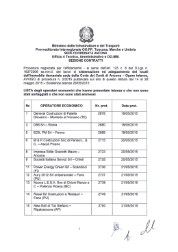 Operatori economici non sorteggiati