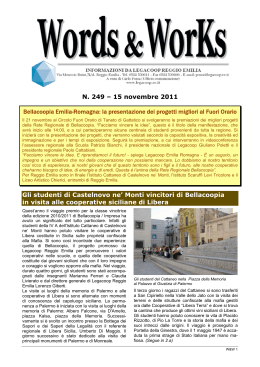 n. 249 novembre 2011 - Legacoop Reggio Emilia