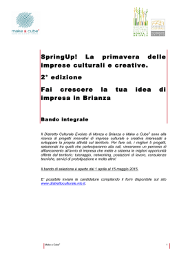 SpringUp! La primavera delle imprese culturali e creative. 2