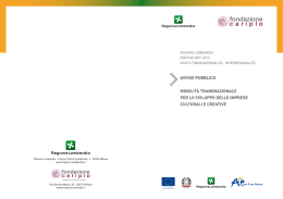 Mobilit&agrave; Transnazionale per lo sviluppo delle imprese culturali e