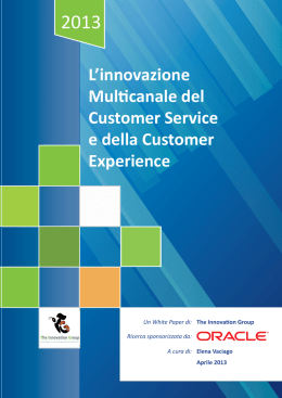 L`innovazione Multicanale del Customer Service e della Customer