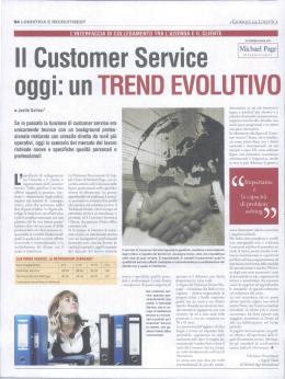 Il customer service oggi: un trend evoluto