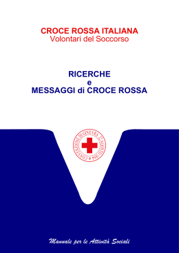 Manuale Ricerche e Messaggi di Croce Rossa per Operatori Ufficio