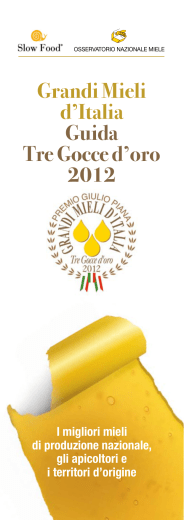 Grandi Mieli d`Italia Guida Tre Gocce d`oro 2012