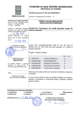Delibera Giunta Comunale n. 5 del 03.02.2014