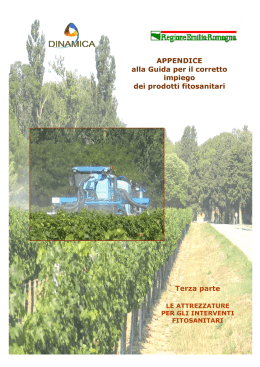 Le attrezzature per gli interventi fitosanitari