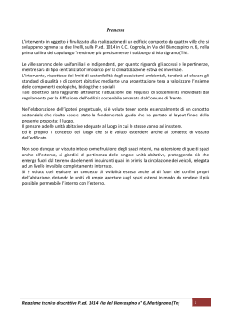 Relazione tecnico descrittiva P.ed. 1014 Via del Biancospino n° 6