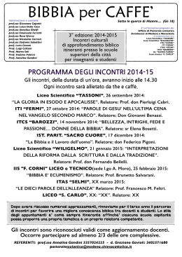 locandina BxC 2014-15 - Parrocchia S.Agostino e S.Barnaba