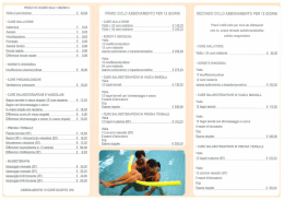 Listino - Terme di Punta Marina