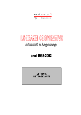 Settore Dettaglianti - Centro Studi Legacoop