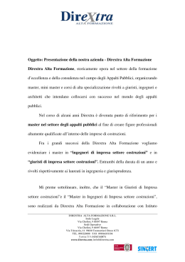 Presentazione Dirextra - Federazione Ingegneri Toscana