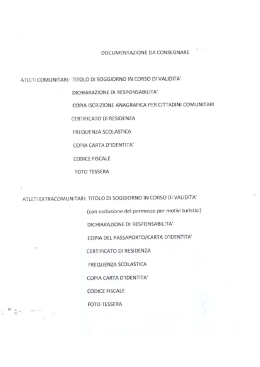 documentazione aggiuntiva