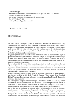 curriculum vitae - Universit&agrave; degli Studi di Catania