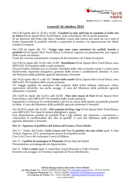 Venerdi - Salone del Gusto
