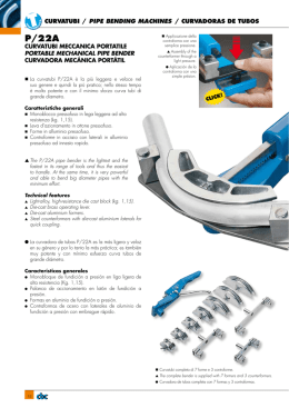 curvatubi / pipe bending machines / curvadoras de tubos