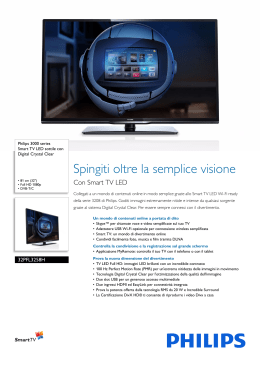 32PFL3258H/12 Philips Smart TV LED sottile con Digital Crystal Clear