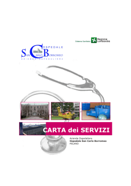 CARTA dei SERVIZI - Ospedale San Carlo Borromeo