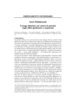 Il lungo dibattito sui criteri di priorit&agrave; negli uffici