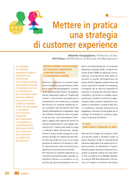 Mettere in pratica una strategia di customer experience
