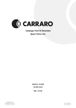 Spare Parts List Catalogo Parti Di Ricambio