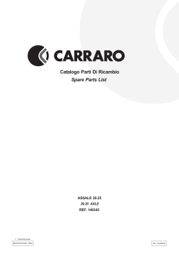 Spare Parts List Catalogo Parti Di Ricambio