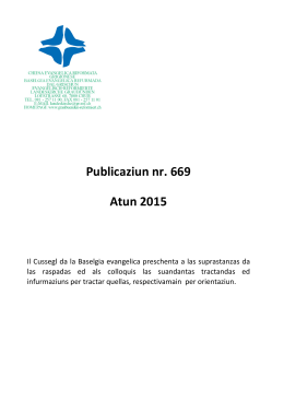 Publicaziun nr. 669 Atun 2015