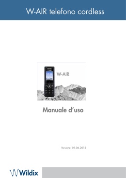 W-AIR cordless phone User Manual IT