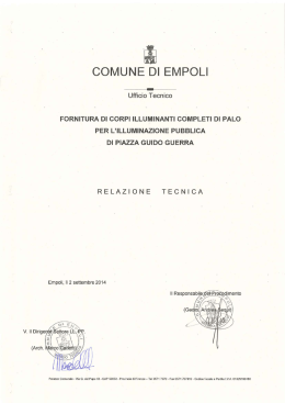 Relazione Tecnica - Comune di Empoli