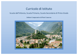 Curricolo di Istituto - Istituto Comprensivo di Pont Canavese