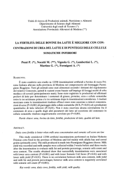 La fertilit&agrave; delle bovine - Societ&agrave; Italiana di Buiatria