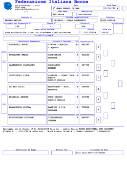 Sorteggio - Federazione Italiana Bocce