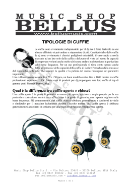TIPOLOGIE DI CUFFIE - Music Shop Bellus S.r.l.