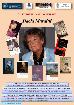 Dacia Maraini - Comune di Vaglio Basilicata
