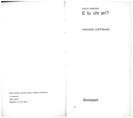 E tu chi eri?
