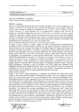 ordine del giorno n. 9 &ldquo; saan n. 67