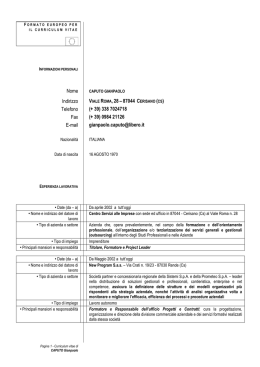 Curriculum Vitae Formato Europeo