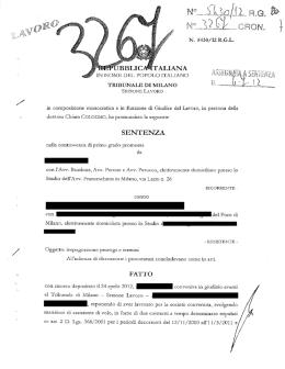 Scarica sentenza - bordone giovannini perone & perucco avvocati
